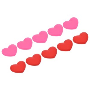 Unique Bargains Silicone Heart-shaped Shock Absorber Tennis Durable Tennis Vibration Dampener 10 Pcs - 1 of 4