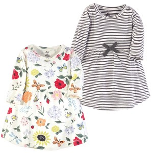 Luvable Friends Touched by Nature Long-Sleeve Dresses 2pk - 1 of 2