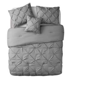 Gray Marselle Brushed Faux Fur Comforter Set (king) : Target