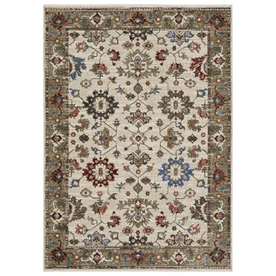 Oriental Weavers Hastings HA03W Ivory/ Green Indoor Area Rug - 3'10" x 5'5"