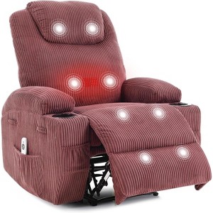 coucheta Power Lift Recliner Chair, Oversized Massage Recliner with Vibration & Lumbar Heating, Lift Chair with Side Pockets and Cup Holders - 1 of 4