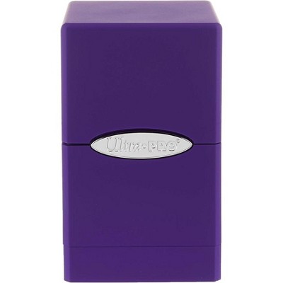 Ultra Pro - Purple Satin Tower Deck Box, Collectible Trading Card Protector Gaming Case Deck Box Organizer Storage Solution