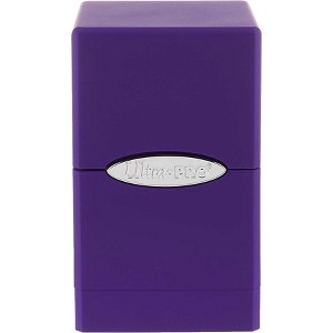 Ultra Pro - Purple Satin Tower Deck Box, Collectible Trading Card Protector Gaming Case Deck Box Organizer Storage Solution - 1 of 1