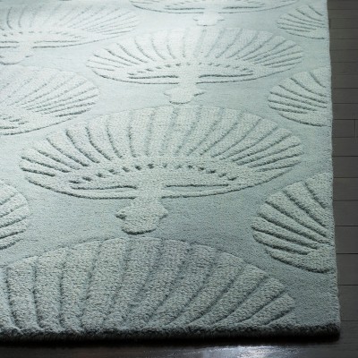 Gray Hand-Tufted Wool 6' Square Area Rug