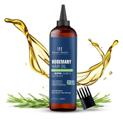 Botanic Hearth 100% Pure Rosemary Hair Oil For Hair Growth Infused With Biotin - 6.7 fl oz