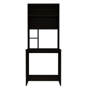 Jeddah Computer Desk Black - Boahaus: Modern Style, Scratch-Resistant, Open Storage Shelf, Wood Laminate - 1 of 4