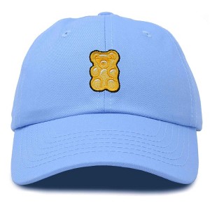 Dalix Yellow Gummy Embroidered Cotton Dad Hat Baseball Cap Adjustable Womens - 1 of 4