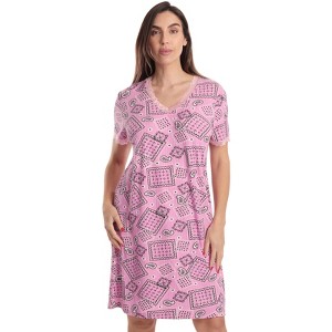 Just Love Short Sleeve Nightgown for Women – Cozy, Lightweight Sleepwear with Classic Design - 1 of 3