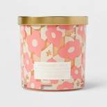15.1oz Candle Floral print Roseberry Milk Pink - Opalhouse™