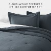 Cloud Weave Textured Comforter Set, Plush All-Season Down Alternative, Ultra Soft, 3-Piece Set - Becky Cameron - 3 of 4