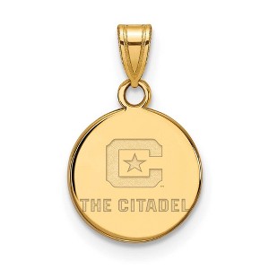 Black Bow Jewelry 10k Yellow Gold The Citadel Bulldogs NCAA Small Pendant - 1 of 3