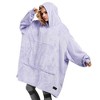 Tirrinia Woman Fleece Blanket Hoodie Sweatshirt, Soft Comfy Wearable Blanket Hoodie Pullover, Cozy Christmas Gift for Woman Wife Girlfriend - 2 of 4