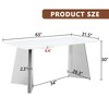 Maliang 63"x31.5x30" Luxurious Snow Mountain Stone Slab Dining Table with Stainless Steel Legs - 4 of 4