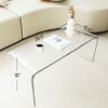 Resenkos Coffee Table,Acrylic Coffee Table 39.25" Long Rectangle Tea Table for Living Room Clear - 4 of 4