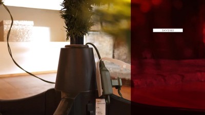 360-Degree Rotating Black Plastic Christmas Tree Stand for 7.5ft Trees