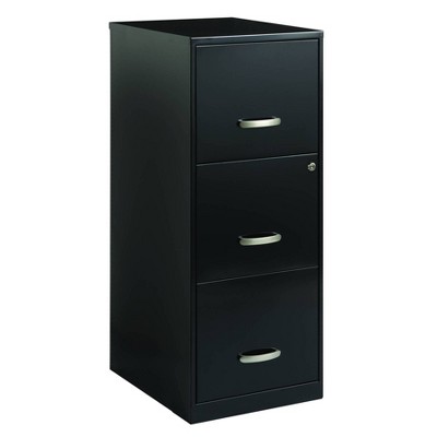 Hirsh SOHO 3 Drawer File Cabinet in Charcoal 