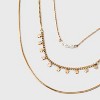 Semi-Precious Pearl and Stars Station Necklace Set 3pc - Universal Thread™ Gold - 4 of 4