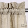 Waffle Weave Textured Solid Curtains for Bathroom Kitchen Cafe - 3 of 4