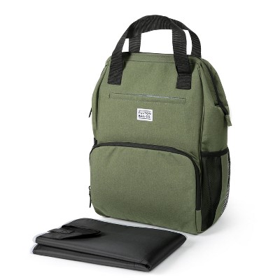 Image of Fulton Bag Co.Wide Mouth Backpack Diaper Bag - Olivine