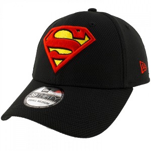 Adult Superman Classic Logo Black Colorway New Era 39Thirty Fitted Hat - 1 of 4