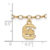 Black Bow Jewelry 14k Yellow Gold Plated Sterling Silver South Carolina Gamecocks NCAA Anklet 9 Inch - 2 of 3