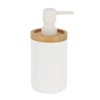 Evideco French Home Goods Elegant Soap Dispenser - Polyresin and Bamboo Design, Refillable Liquid Pump - 2 of 4