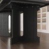 FUFU&GAGA 78.7''W Contemporary Black Dining Table,Minimalist Rectangular Kitchen Table, Large Prep Table with Geometric Legs for 6-8 People - 4 of 4