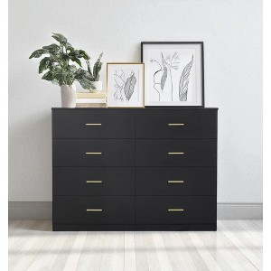 Modern 8-Drawer Dresser for Bedroom, Wide Chest of Drawers with Gold Handles, Storage Cabinet for Clothes, Entryway & Living Room - 1 of 4
