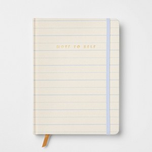 240pg Ruled Journal 8"x6" Note to Self - Threshold™: Multicolored Hard Cover, Narrow Lined Paper, Teen & Adult Notebook - 1 of 3