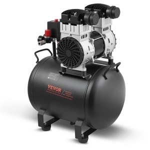 VEVOR Air Compressor,10 Gallon Steel Tank,2HP 5.3 CFM@90 PSI Oil Free Air Compressor & Max. 125PSI Pressure,78dB Ultra Quiet Portable Compressor,Black - 1 of 4