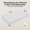 KeaBabies Mini Crib Sheets for Baby Girls, Boys, 2-Pack Soothe Pack and Play Sheets Fitted, Organic Pack N Play Mattress Sheet - 3 of 4