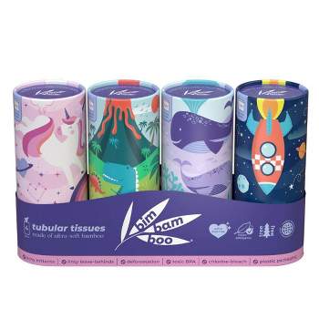 Zodaca 8-pack Car Tissues Cylinder Boxes - Round Travel Wipes For