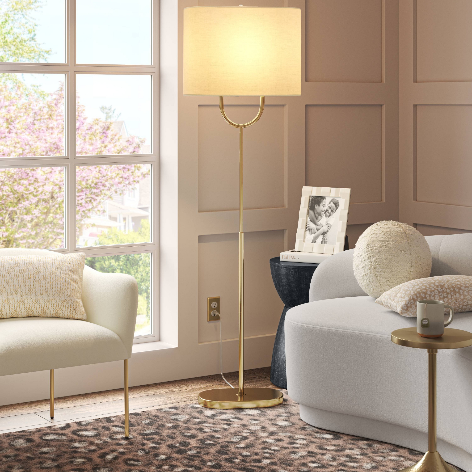 Modern Ring Floor Lamp Brass - Threshold™