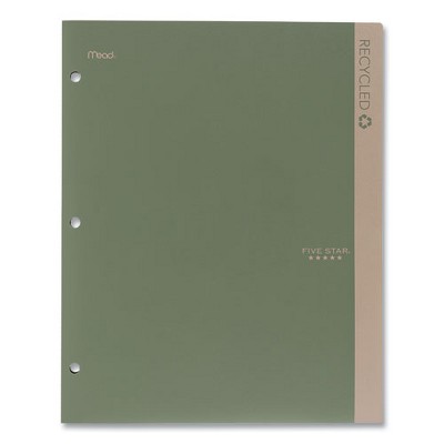Recycled Plastic Two-Pocket Folder with 3 Holes, Assorted Colors
