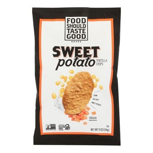 Food Should Taste Good - Tortilla Chips Sweet Potato - Case of 12 - 11 OZ - 1 of 3