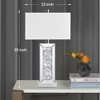 ROTTOGOON Modern Table Lamp Set of 2 Touch Control, Silver Mirror Dimmable Lamp with USB C+A Ports& White Fabric Shade for Living Room Bedroom - 4 of 4