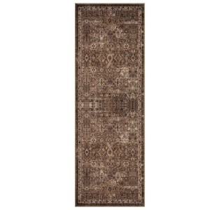 Coolmee Washable Rug for Living Room Boho Floral Non Slip Throw Rugs Large Bedroom Rug Low Pile Soft Stain Resistant CarpetGray - 1 of 4