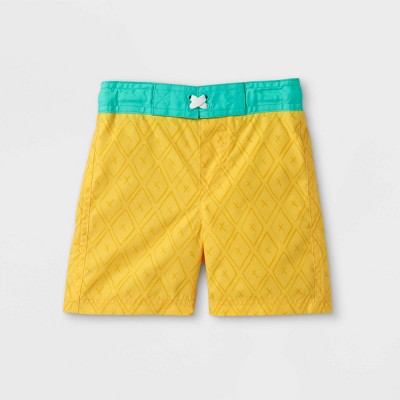Toddler Boys' Pineapple Print Swim Trunks - Cat & Jack™ Yellow