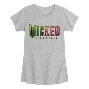 Girls' - Wicked - For Good Logo -Youth Girls Short Sleeve T-Shirt Fitted Short Sleeve Graphic T-Shirt - 1 of 4