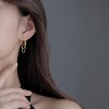 Solid 925 Sterling Silver Chain Drop Earrings Hoop for Women Teens Hoop Earrings Tassel Chain Huggie Dangle Earrings - 3 of 4
