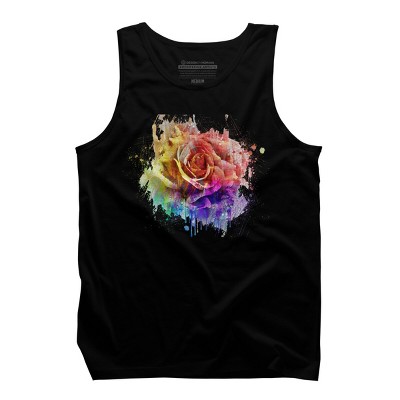 Adult Design By Humans Pride Rose Artistic Rainbow By Zedikzz Tank Top