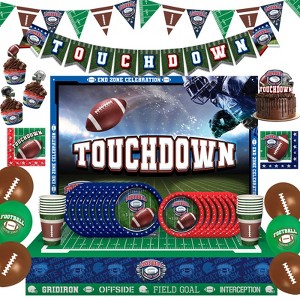 Treasures Gifted Football Birthday Party Supplies Ultimate Set for 16 Guests - 1 of 1
