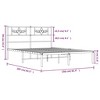 vidaXL Modern White Metal Bed Frame with Supportive Headboard and Under-Bed Storage Space - 4 of 4