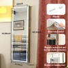 Lyngins Wall-Mount/Over-the-Door Mirror Jewelry Cabinet, Fashion Jewelry Organizer with LED Lights, Earring Holder Organizer, Jewelry Holder - 4 of 4
