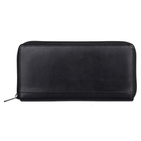 Dopp Regatta Rfid Blocking Leather Zipper Passport Organizer - Black ...