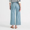 Lands' End Women's Mid Rise Denim Wide Leg Ankle Jeans - 2 of 4