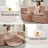 CAVINAS Modern 2-in-1 Foldable Futon Sofa Bed with Plush Blanket/Soft Pillows,Convertible Sleeper Sofa Couch for Living Room,Bedroom - 3 of 4