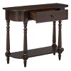 36"Wx30"H Solid Wood Vintage Style Console Table With Top Drawer And Open Lower Shelf,Console Table Entryway Narrow - Maison Boucle - 4 of 4