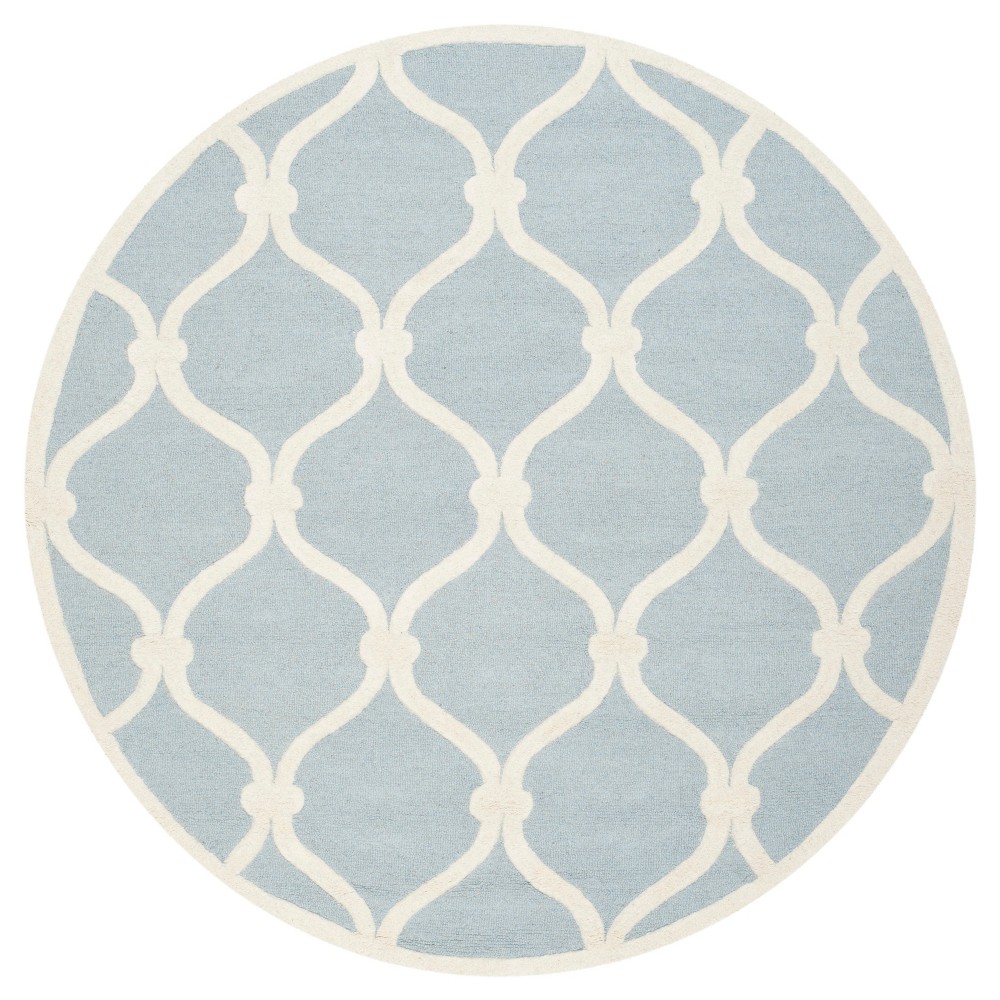 6' Round Benson Area Rug Blue / Ivory - Safavieh