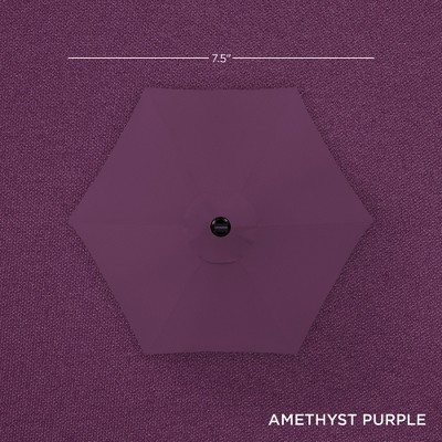 7.5ft Amethyst Purple Solar LED Outdoor Patio Umbrella